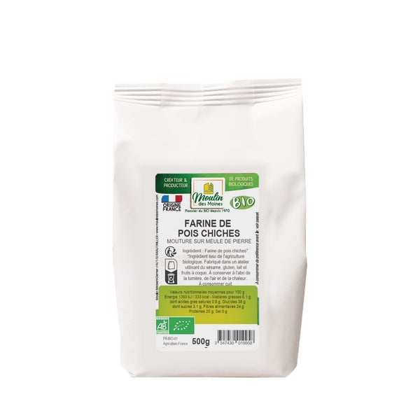 Farine de pois chiches meule de pierre bio - 1