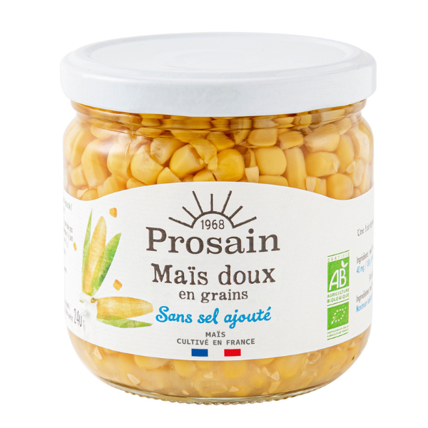 Prosain -- Maïs doux en grains bio et sans sel ajouté - 345 g