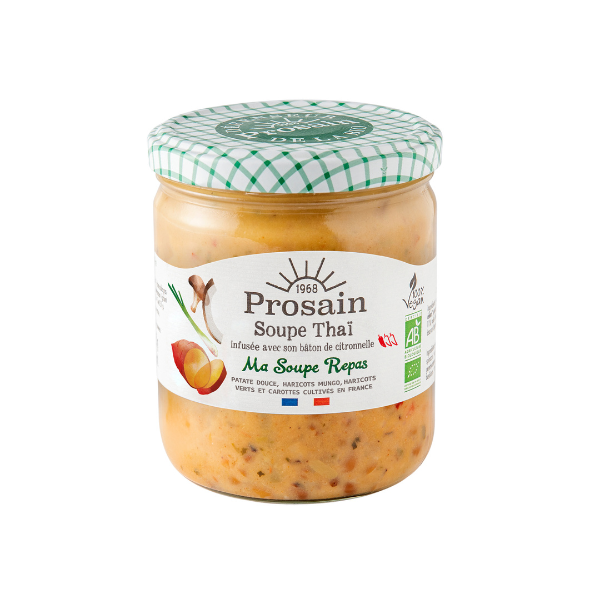 Prosain -- Soupe thai infusée avec son bâton de citronnelle bio - vegan - 400 g