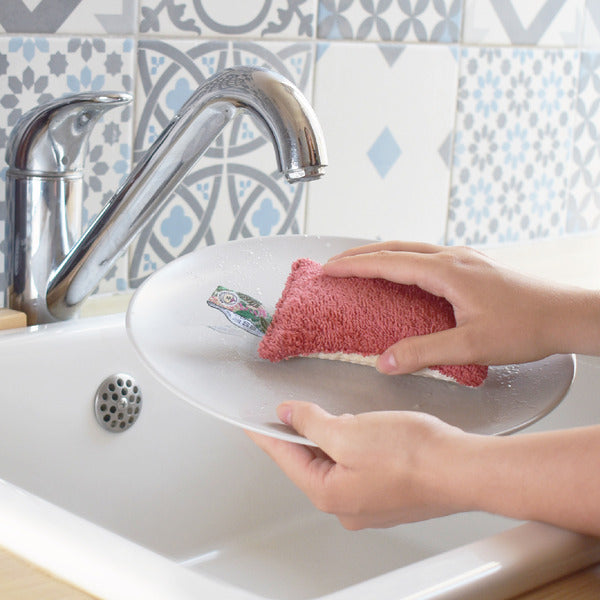 Eponge lavable cuisine corail - 2