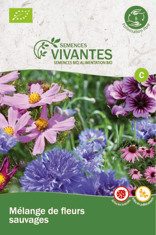 Semences Vivantes -- Mélange de fleurs pour bouquets bio