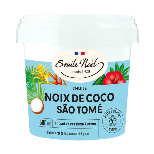 émile Noël -- Huile vierge de noix de coco bio sao tomé équitable (origine Afrique) - 500 ml