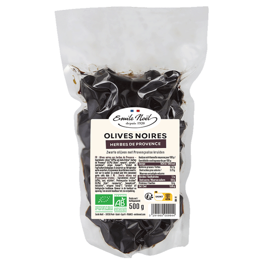 émile Noël -- Olives noires herbes de provence bio - 500 g