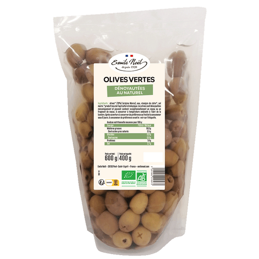 émile Noël -- Olives vertes dénoyautées bio - 600 g