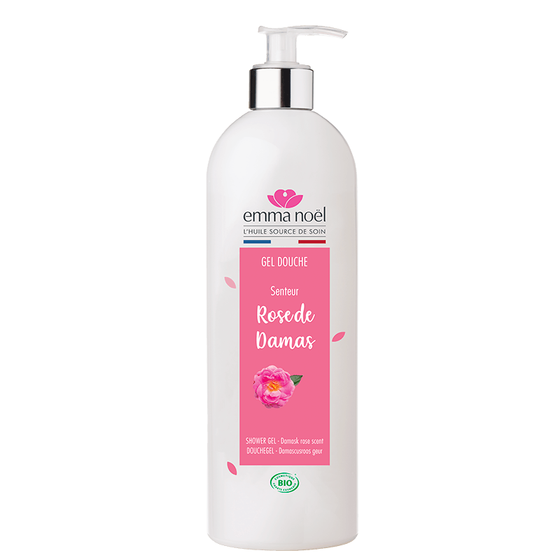 Emma Noël -- Gel douche rose de damas bio - 1 L