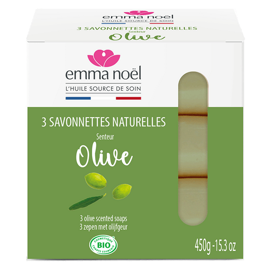 Emma Noël -- Savonnettes olive bio - 3 x 150 g