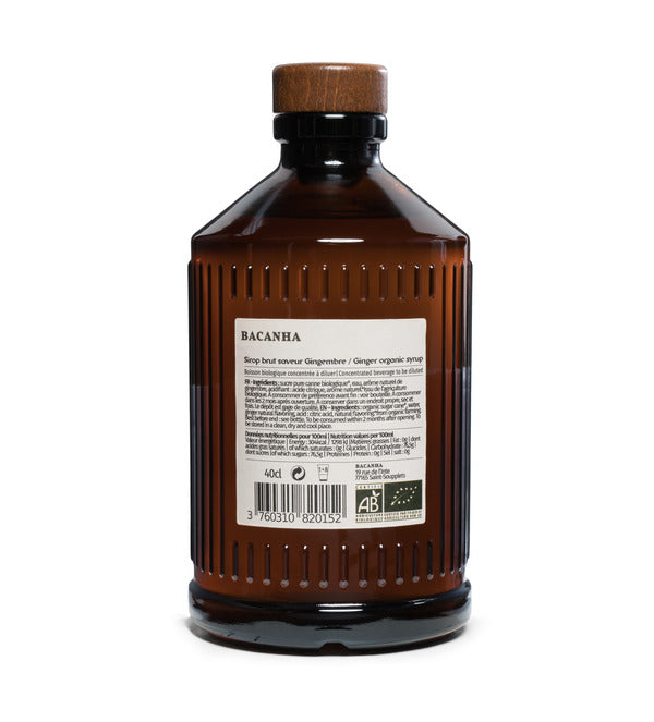 Bacanha -- Sirop gingembre brut bio - 400 ml