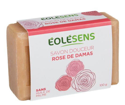Eolesens -- Savon douceur rose de damas bio - 100 g