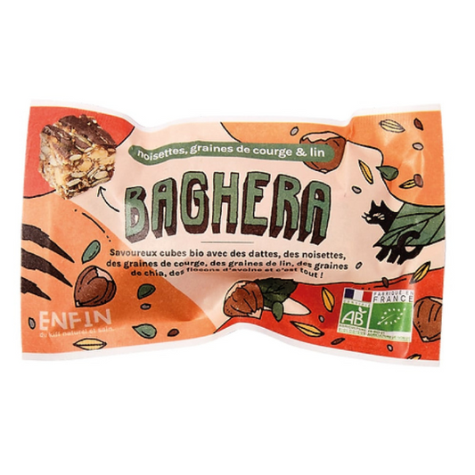 Enfin -- Snack baghera noisettes bio - 3 cubes x 12