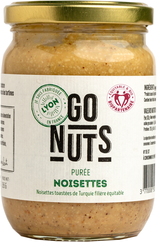 Go Nuts -- Purée de noisettes grillées bio (origine Turquie) - 265 g