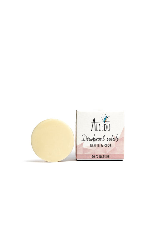 Alcedo -- Déodorant solide sans parfum karité/coco bio (avec étui) - 35 g