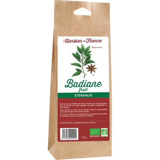 Herbier De France -- Badiane fruit bio (origine Hors UE) - 50 g