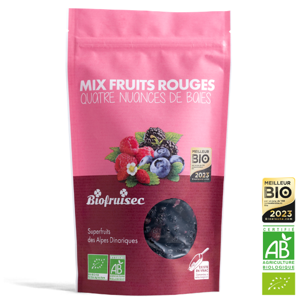 Biofruisec -- Mix superfruits rouges des alpes dinariques séchés bio - 100 g