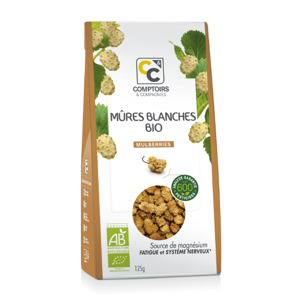 Comptoirs & Compagnies -- Mûres blanches (mulberries) bio (origine Turquie) - 125 g