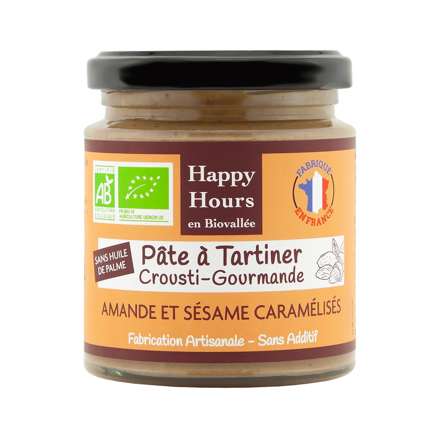 Happy Hours En Biovallée -- Pâte à tartiner amande sésame miel bio - 240 g