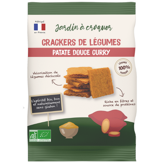 Jardin à Croquer -- Crackers de légumes bio patate douce curry - 70 g x 10