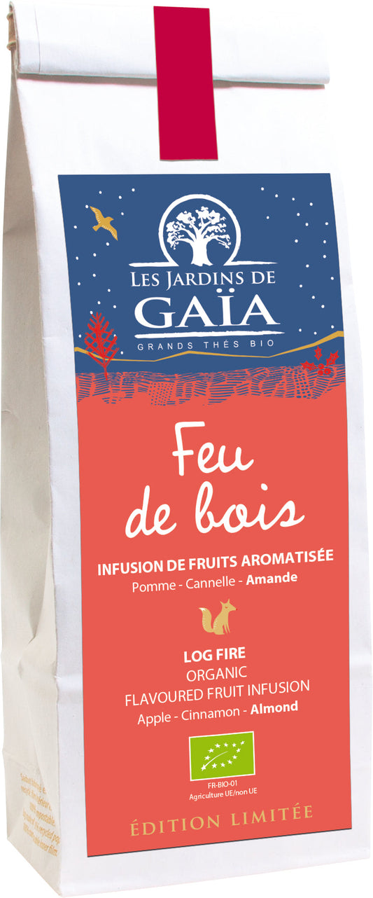 Jardins De Gaïa -- Tisane de fruits bio feu de bois (cannelle amande) - 100 g