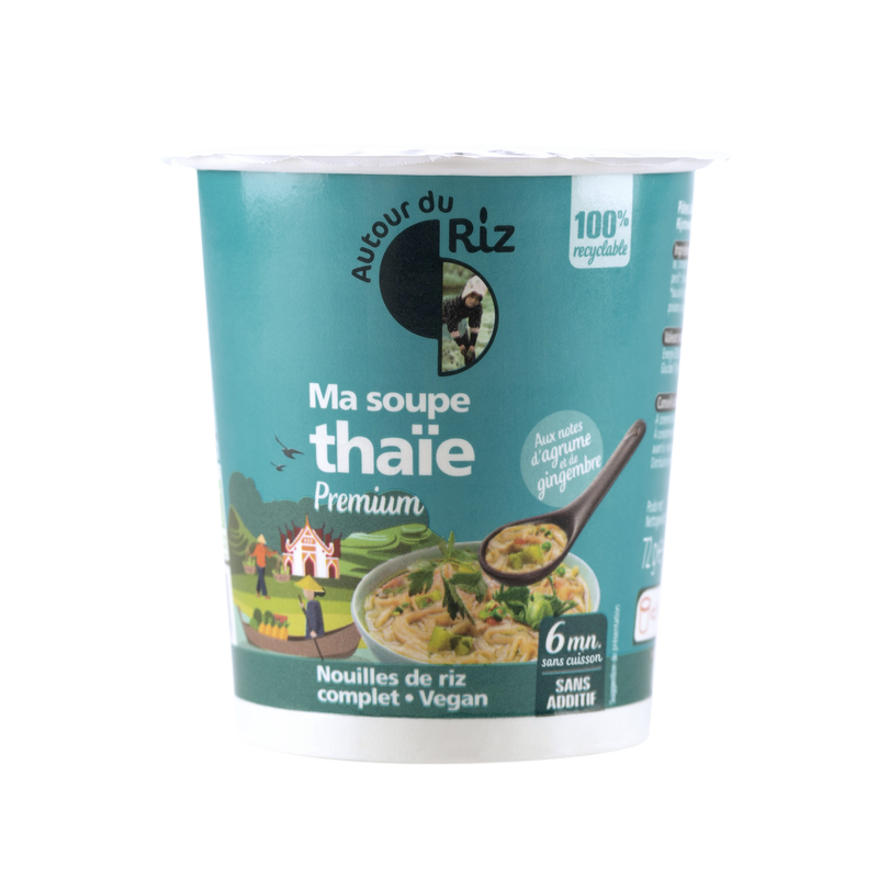 Autour Du Riz -- Cup veggie premium ma soupe thaïe bio - 72 g