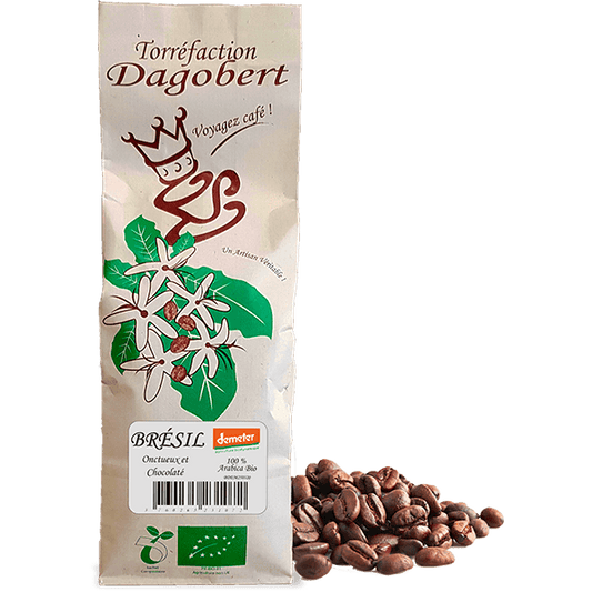 Les Cafés Dagobert -- Brésil demeter 100% arabica bio - grains (origine Brésil) - 250 g
