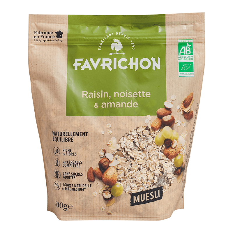 Favrichon -- Muesli raisin, noisette & amande - 500 g