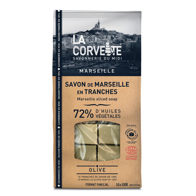 La Corvette -- Sac de savons bruts olive Vrac - 100 g x 10