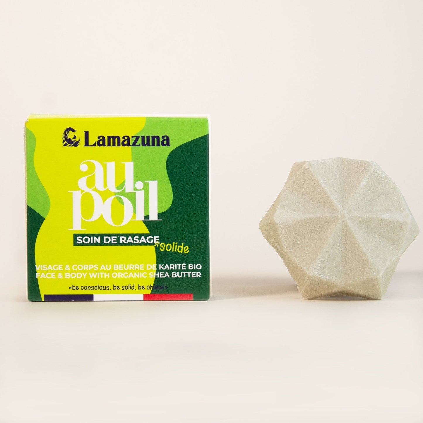 Lamazuna -- Pain de rasage beurre de karité thé vert citron - 55 ml